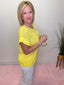 Button Down Solid Knit Summer Sweater Top in Yellow 110 Tops - Ella Chic BoutiqueVeryJ