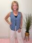 Calling For It Denim Vest 110 Tops - Ella Chic BoutiqueWishlist