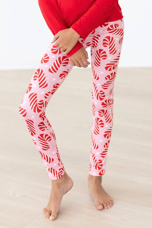 Girls Cutest Candy Cane Leggings