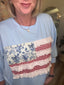 Celebrate America Patchwork and Lace Oversized Top 110 Tops - Ella Chic BoutiqueBibi