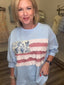 Celebrate America Patchwork and Lace Oversized Top