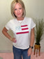 Celebrate Patchwork American Flag T-shirt Top