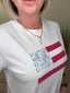 Celebrate Patchwork American Flag T-shirt Top 110 Tops - Ella Chic BoutiqueWishlist