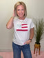 Celebrate Patchwork American Flag T-shirt Top