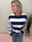 Change of Pace Striped Sweater Top 130 Sweaters- Ella Chic BoutiqueLE LIS
