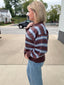 Change of Plans Brown and Blue Striped Sweater 130 Sweaters- Ella Chic BoutiqueThe Workshop Studio
