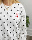 Cherry Perfect Polka Dot Sweatshirt 110 Tops - Ella Chic BoutiqueSunday Edition