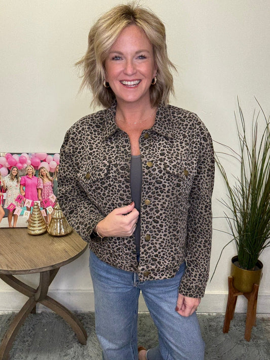 Choose This Leopard Print Denim Jacket