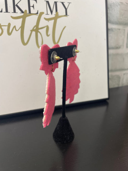 Christmas Bell Bow Seed Bead Earring 210 jewelry - Ella Chic Boutique