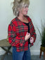 Christmas Plaid Ruffle Cardigan 110 Tops - Ella Chic Boutique