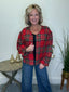 Christmas Plaid Ruffle Cardigan 110 Tops - Ella Chic Boutique