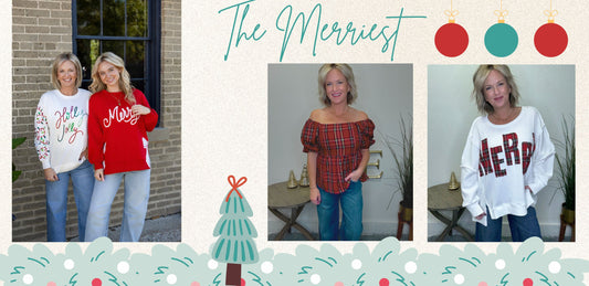 christmas holiday clothes tops ella chic boutique roanoke indiana plaid red green sweater blouse 