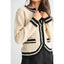 Classic Knit Cardigan with Contrast Trim 130 Sweaters - Ella Chic Boutique