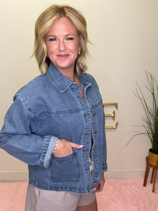 Coastal Drift Denim Jacket
