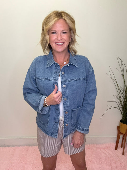 Coastal Drift Denim Jacket