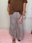 Coastal Stripe Tulip Relaxed Fit Pants in Brown