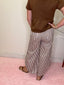 Coastal Stripe Tulip Relaxed Fit Pants in Brown 170 Pants- Ella Chic BoutiqueLovLov
