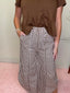 Coastal Stripe Tulip Relaxed Fit Pants in Brown