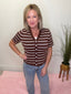 Coffee Date Striped Button Cardigan 110 Tops- Ella Chic BoutiqueSo Me