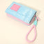 Compact Zip Around Wristlet Wallet in Blue/Pink - Ella Chic BoutiqueSensibling Corp.