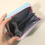 Compact Zip Around Wristlet Wallet in Blue/Pink - Ella Chic BoutiqueSensibling Corp.
