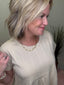 Contemporary Pleated Swing Tee Top in Oat 110 Tops- Ella Chic BoutiqueAEMI + CO