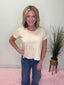 Contemporary Pleated Swing Tee Top in Oat 110 Tops- Ella Chic BoutiqueAEMI + CO