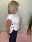 Cozy Charm Side Buttons Layering Sweater Vest Top in Cream