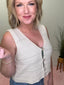 Created for More Cream Double Button Knit Vest 110 Tops - Ella Chic BoutiqueHYFVE