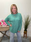 Crew Neck Cable Knit Sweater Pullover in Emerald Green 130 Sweaters - Ella Chic Boutique