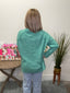 Crew Neck Cable Knit Sweater Pullover in Emerald Green 130 Sweaters - Ella Chic Boutique