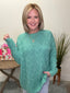 Crew Neck Cable Knit Sweater Pullover in Emerald Green 130 Sweaters - Ella Chic Boutique