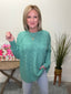Crew Neck Cable Knit Sweater Pullover in Emerald Green 130 Sweaters - Ella Chic Boutique