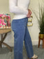 Cropped Wide Leg Jeans in Blue 160 jeans - Ella Chic Boutique