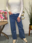 Cropped Wide Leg Jeans in Blue 160 jeans - Ella Chic Boutique