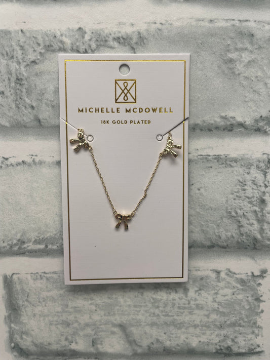 Dainty Gold Bow Necklace