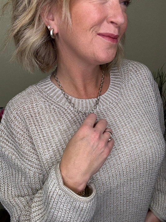 Denali Ribbed Pullover Sweater Top 110 Tops - Ella Chic Boutique