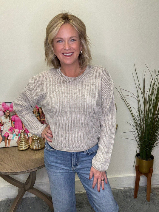 Denali Ribbed Pullover Sweater Top 110 Tops - Ella Chic Boutique