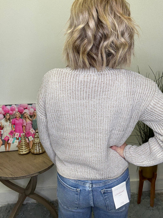 Denali Ribbed Pullover Sweater Top 110 Tops - Ella Chic Boutique