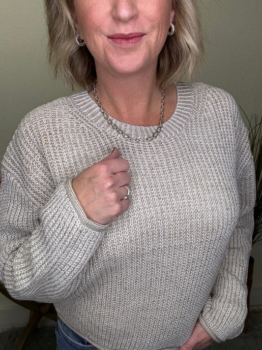 Denali Ribbed Pullover Sweater Top 110 Tops - Ella Chic Boutique