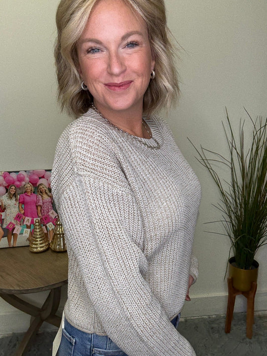 Denali Ribbed Pullover Sweater Top 110 Tops - Ella Chic Boutique