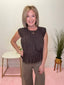 Dress it Up Peplum Knit Top in Chocolate 110 Tops - Ella Chic Boutique