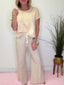 Driftwood Drawstring Striped Wide Linen Pants 170 Pants- Ella Chic BoutiqueILLA ILLA
