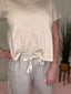 Driftwood Drawstring Striped Wide Linen Pants 170 Pants- Ella Chic BoutiqueILLA ILLA
