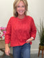 Dusty Red Cable Knit Sweater Top 110 Tops - Ella Chic Boutique