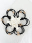 Elegant Black Hair Ties with Gold Bow Charms