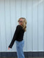 Ellen's Fav Long Sleeve Lace knit Cardigan in black Tops- Ella Chic Boutique LE LIS