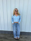 Emma Drop Shoulder V-Neck Sweater 110 Tops- Ella Chic BoutiqueLE LIS