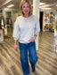 Everyday Ease Casual Sweatshirt Top in Gray