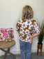 Falling for You Floral Print Scallop Detail Top 110 Tops - Ella Chic Boutique
